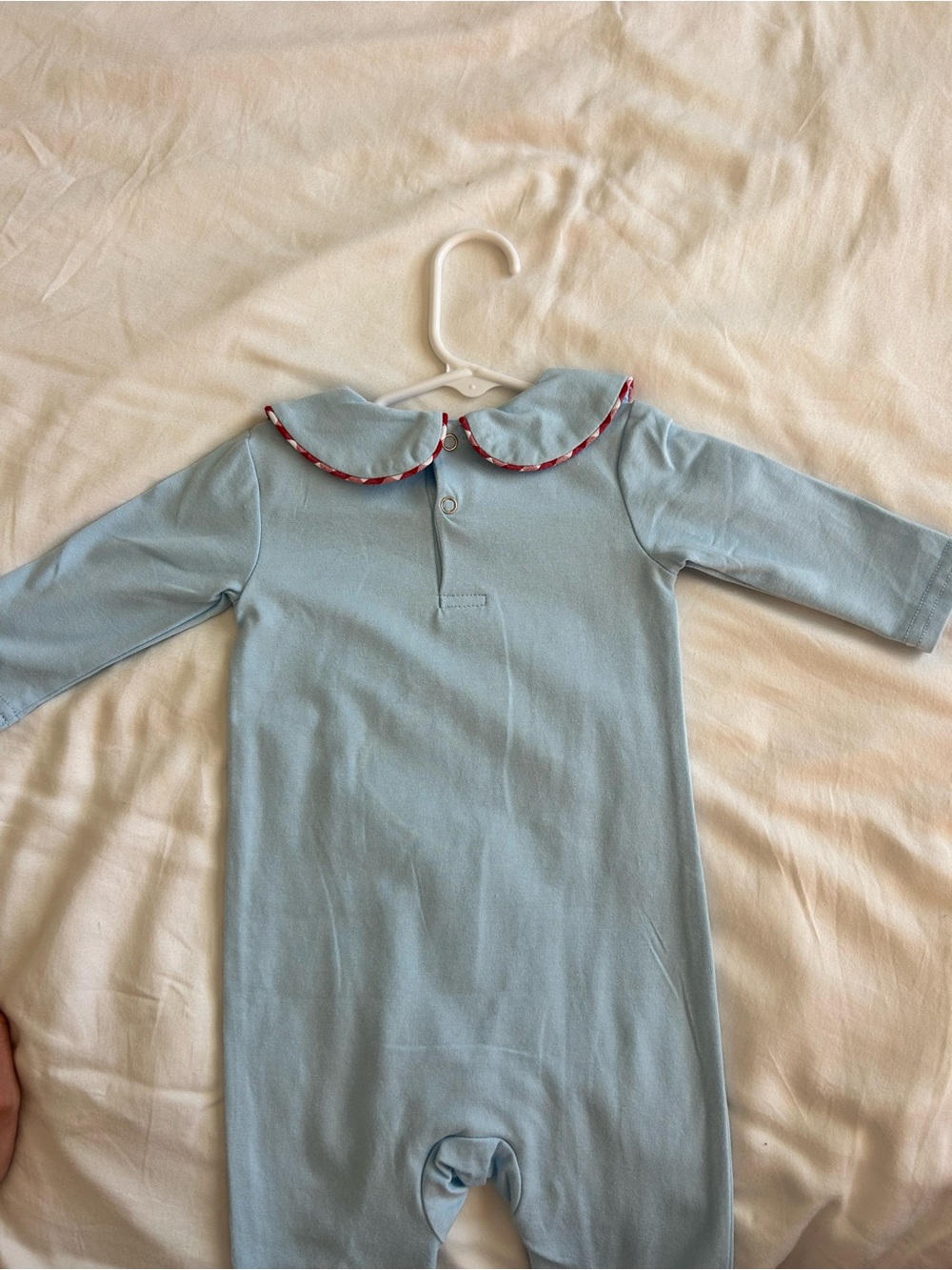 Stitchy Fish Baby Blue Puppy Heart Appliqué One-Piece | NWOT | 3-6m - Picture 3 of 3